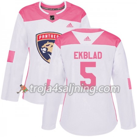 Florida Panthers tröja Aaron Ekblad 5 Vit 2017-2018 Adidas Rosa Fashion Authentic - Dame NHL Tröjor Florida Panthers tröja Aaron Ekblad 5 Vit 2017-2018 Adidas Rosa Fashion Authentic - Dame NHL Tröjor